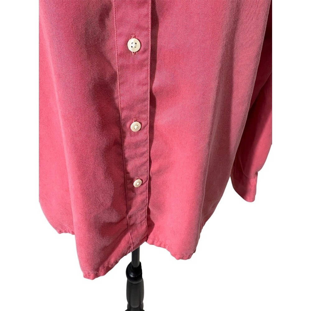 L.L.Bean Womens Button-Up Shirt Size L Mauve Pink Long Sleeve Collared - Picture 3 of 10